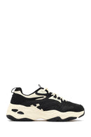 Kadın Siyah Bağcıklı Kalın Tabanlı Sneaker | Derimod Kadın Siyah Bağcıklı Kalın Tabanlı Sneaker | Derimod