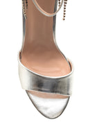 Kadın Gümüş Taşlı Topuklu Ayakkabı | Derimod Kadın Gümüş Taşlı Topuklu Ayakkabı | Derimod