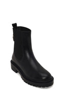 Woman Black Leather Chelsea Boots | Derimod Woman Black Leather Chelsea Boots | Derimod