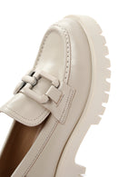 Women's Beige Leather Buckle Loafer | Derimod Women's Beige Leather Buckle Loafer | Derimod