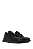 Male Black Lace-up Leather Casual Sneaker | Derimod Male Black Lace-up Leather Casual Sneaker | Derimod