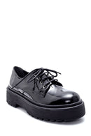 Women's Leather Patent Leather Thick Soled Shoes | Derimod Women's Leather Patent Leather Thick Soled Shoes | Derimod