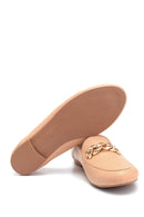 Kadın Zincir Detaylı Deri Loafer | Derimod Kadın Zincir Detaylı Deri Loafer | Derimod