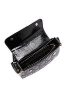 Women's Black Long Strap Buttoned Shoulder Bag | Derimod Women's Black Long Strap Buttoned Shoulder Bag | Derimod