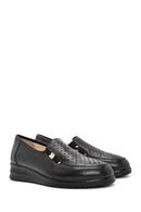 Kadın Siyah Dolgu Topuklu Deri Comfort Loafer | Derimod Kadın Siyah Dolgu Topuklu Deri Comfort Loafer | Derimod