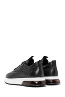 Erkek Siyah Bağcıklı Kalın Tabanlı Deri Sneaker | Derimod Erkek Siyah Bağcıklı Kalın Tabanlı Deri Sneaker | Derimod