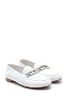 Women's Chain Detailed Leather Loafer | Derimod Women's Chain Detailed Leather Loafer | Derimod