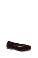 Woman Brown Suede Leather Ballet Flat | Derimod Woman Brown Suede Leather Ballet Flat | Derimod