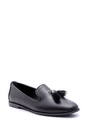 Kadın Tüy Detaylı Deri Loafer | Derimod Kadın Tüy Detaylı Deri Loafer | Derimod