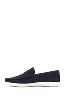 Erkek Lacivert Nubuk Deri Loafer | Derimod Erkek Lacivert Nubuk Deri Loafer | Derimod