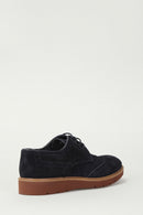 Erkek Lacivert Süet Deri Ayakkabı | Derimod Erkek Lacivert Süet Deri Ayakkabı | Derimod