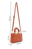 Kadın Turuncu Uzun Askılı Kapitone Mini Kol Çantası | Derimod Kadın Turuncu Uzun Askılı Kapitone Mini Kol Çantası | Derimod