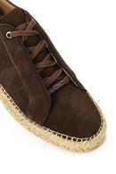 Male Brown Thick-Soled Suede Leather Sneaker | Derimod Male Brown Thick-Soled Suede Leather Sneaker | Derimod