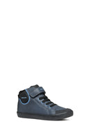 Geox Boy Navy Blue High-Top Sneakers | Derimod Geox Boy Navy Blue High-Top Sneakers | Derimod