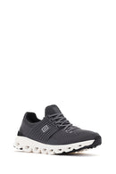 Derimod Zero Erkek Gri Kalın Tabanlı Kumaş Sneaker | Derimod Derimod Zero Erkek Gri Kalın Tabanlı Kumaş Sneaker | Derimod