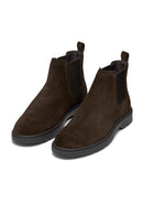 Geox Men's Brown Spherica Ec1 Suede Leather Chelsea Boots | Derimod Geox Men's Brown Spherica Ec1 Suede Leather Chelsea Boots | Derimod