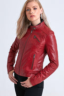 Kylie Kadın Deri Ceket | Derimod Kylie Kadın Deri Ceket | Derimod