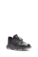 Erkek Siyah Bağcıklı Deri Sneaker | Derimod Erkek Siyah Bağcıklı Deri Sneaker | Derimod