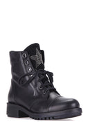 Star Detailed Women's Leather Boots | Derimod Star Detailed Women's Leather Boots | Derimod