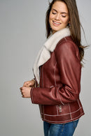 Amanda Kadın Deri Ceket | Derimod Amanda Kadın Deri Ceket | Derimod