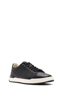 Erkek Siyah Bağcıklı Deri Sneaker | Derimod Erkek Siyah Bağcıklı Deri Sneaker | Derimod