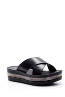 Women's Wedge Heeled Slippers | Derimod Women's Wedge Heeled Slippers | Derimod