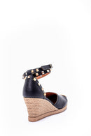 Women's Studded Wedge Heeled Espadrille Shoes | Derimod Women's Studded Wedge Heeled Espadrille Shoes | Derimod