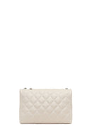 Woman Cream Chain-Strap Quilted Shoulder Bag | Derimod Woman Cream Chain-Strap Quilted Shoulder Bag | Derimod