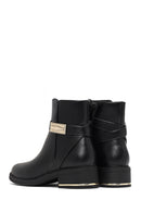 Woman Black Zip Closure Buckle Detailed Boots | Derimod Woman Black Zip Closure Buckle Detailed Boots | Derimod