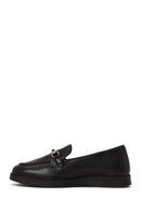Woman Black Buckled Thick-Soled Leather Comfort Loafer | Derimod Woman Black Buckled Thick-Soled Leather Comfort Loafer | Derimod