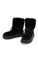 Women's Black Fur Detailed Leather Boots | Derimod Women's Black Fur Detailed Leather Boots | Derimod
