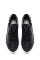 Kadın Siyah Bağcıklı Kalın Tabanlı Deri Sneaker | Derimod Kadın Siyah Bağcıklı Kalın Tabanlı Deri Sneaker | Derimod