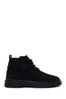 Male Black Zip Closure Thick-Soled Nubuck Leather Boots | Derimod Male Black Zip Closure Thick-Soled Nubuck Leather Boots | Derimod