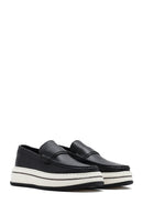 Erkek Siyah Kalın Tabanlı Deri Casual Loafer | Derimod Erkek Siyah Kalın Tabanlı Deri Casual Loafer | Derimod