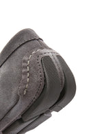 Erkek Gri Süet Deri Casual Loafer | Derimod Erkek Gri Süet Deri Casual Loafer | Derimod