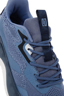 Derimod Zero Men's Blue Lace-Up Thick Sole Fabric Sneaker | Derimod Derimod Zero Men's Blue Lace-Up Thick Sole Fabric Sneaker | Derimod