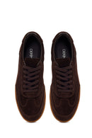 Erkek Kahverengi Bağcıklı Süet Deri Sneaker | Derimod Erkek Kahverengi Bağcıklı Süet Deri Sneaker | Derimod