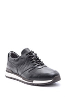 Erkek Kroko Detaylı Deri Sneaker | Derimod Erkek Kroko Detaylı Deri Sneaker | Derimod