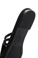 Women's Black Stone Slippers | Derimod Women's Black Stone Slippers | Derimod