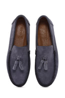 Erkek Mavi Püsküllü Süet Deri Loafer | Derimod Erkek Mavi Püsküllü Süet Deri Loafer | Derimod