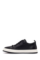 Male Black Lace-Up Leather Sneaker | Derimod Male Black Lace-Up Leather Sneaker | Derimod