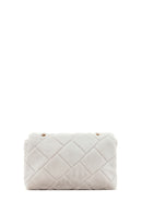 Kadın Krem Zincir Askılı Peluş Çapraz Çanta | Derimod Kadın Krem Zincir Askılı Peluş Çapraz Çanta | Derimod