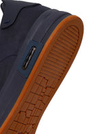 Erkek Lacivert Bağcıklı Nubuk Deri Sneaker | Derimod Erkek Lacivert Bağcıklı Nubuk Deri Sneaker | Derimod