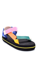 Women's Multicolored Flat Sandals | Derimod Women's Multicolored Flat Sandals | Derimod