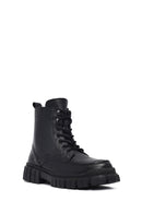 Men's Black Zippered Leather Postal Boots | Derimod Men's Black Zippered Leather Postal Boots | Derimod