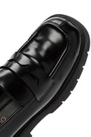 Kadın Siyah Deri Maskülen Loafer | Derimod Kadın Siyah Deri Maskülen Loafer | Derimod