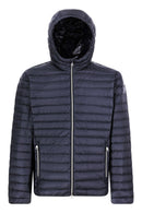 Geox Men's Navy Blue Warrens Hooded Coat | Derimod Geox Men's Navy Blue Warrens Hooded Coat | Derimod