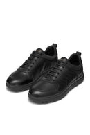 Geox Men's Black Spherica Lace-up Leather Sneaker | Derimod Geox Men's Black Spherica Lace-up Leather Sneaker | Derimod