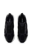 Kadın Siyah Kalın Tabanlı Bağcıklı Sneaker | Derimod Kadın Siyah Kalın Tabanlı Bağcıklı Sneaker | Derimod