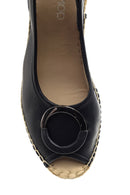 Kadın Dolgu Topuklu Burnu Açık Espadril Ayakkabı | Derimod Kadın Dolgu Topuklu Burnu Açık Espadril Ayakkabı | Derimod